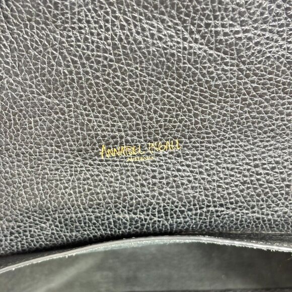 Annabel Ingall Australia | Tara Satchel | Black Pebble Leather w/ Gold Hardware - Picture 13 of 16
